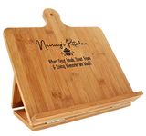 Nanny Recipe Cookbook Holder Stand Gift - Custom Engraved Bamboo Cutting Board Foldable Chef Easel Metal Hinges Kickstand iPad Tablet Compatible Christmas Birthday Kitchen Decor Design (10.25x10.25)