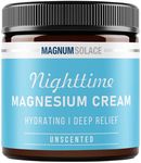 Magnesium Cream – Magnesium Chloride Cream – Topical Magnesium Cream for Nighttime Relief – USA Made and Safe for Kids (Unscented)