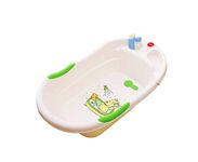 Kamya Anti Slip Baby Bathtub with Soap, Shampoo Tray (Green)