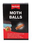 Rentokil RKLPSM97 Moth Balls (Pack of 20), Clear, 10.3x14.5x4.3 cm