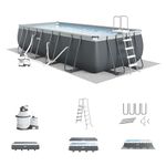 INTEX 26363EH Ultra XTR Deluxe Rectangular Above Ground Swimming Pool Set: 24ft x 12ft x 52in – Includes 2100 GPH Sand Filter Pump – SuperTough Puncture Resistant – Rust Resistant – Easy to Assemble