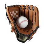 Kids Youth Baseball Gloves Soft PU Leather Baseball Glove Left Hand Catcher's Mitt Sports Batting Glove Practicing Training Competition Gloves Thicken Pitcher Softball Glove 9.5Inch/11.5Inch