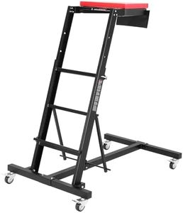 Garvee Automotive Engine Creeper Heavy Duty Foldable Creeper with Adjustable Height 45" to 66" 400 LBS Capacity High Creeper 4 Brake Wheels,Storage Pouch&Padded Deck,for Auto Repair&Truck