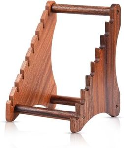 Knife Block, Natural Walnut Wood Fixed Blade Knife Collection Display Stand Holder, Knife Holder Knife Wooden Display Case for Fixed Knife Series Display, Maximum 8 Knives