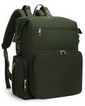 CEI-CEI Neoprene Baby Changing Bag Backpack with Changing Pad, Large Nappy Changing Bags, Newborn Baby Maternity Bags with Insulated Pockets for Travel (Army Green)