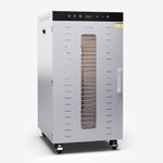KLARSTEIN Dehydrator – 2000W Food Dehydrator, 24 Stainless Steel Shelves, 30-90°C, 24h Timer, 3 Fans, Quiet Operation 50-55 dB, Ideal for Fruits, Vegetables, Meat, Silver