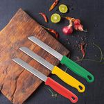 Godrej Locks Cartini Knife I Handy Knife for Kitchen and Hospitality I for Cutting Heavy Duty Kitchen Applications I 7" High Grade Stainless Steel, Long Lasting Life I 1 Year Warranty I Pack of 3