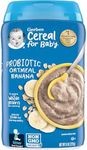 Gerber Baby Cereal 2nd Foods Probiotic, Oatmeal Banana, 8 Ounce (Pack of 6)