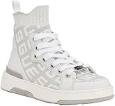 GUESS Women's Mannen Sneaker, White 140, 10