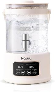 Kawu 2.5L large capacity electric kettle, health kettle, electric kettles for boiling water, temperature control, appointment time, multiple functions, boil black tea, green tea, milk, etc.,. White