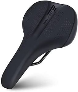 FIFTY-FIFTY Mountain Bike Saddle, Comfortable Memory Foam Bike Seat, Soft Waterproof Bicycle Seat for Men and Women, Compatible with MTB, Road Bike, E-Bike