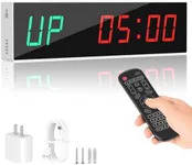 Dienmern Large Digital Gym Timer – Remote Control Gym Clock Wall with 9 Custom Modes Countdown/UP/Stopwatch/Interval, Workout Timer for Home Garage/Boxing/Outdoor Sport