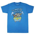 Scooby-Doo Men's Distressed Mystery Machine Graphic Print T-Shirt, Turquoise, Small