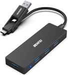 BENFEI 4-Port USB 3.0 Ultra Flat Data Hub, USB C Hub with 4 Ports USB 3.0 Adapter, 3.0 USB Splitter 5Gbps Compatible with iPhone 15 Pro/Max MacBook Pro/Air 2023, iPad Pro, iMac S23, XPS 17, etc