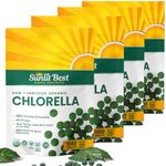 Chlorella Tablets Mega-Pack 1000 Tablets Cracked Cell, Raw, Non-GMO. 100% Pure Chlorella Pyrensoidosa. Green Superfood. High Protein, Chlorophyll & Nucleic acids. No preservatives or fillers - 4-Pack