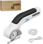 Cordless Electric Scissors, 4 V Electric Mini Box Cutter, Carpet and Cardboard Cutter Tool with Replacement Blades/Charger Rotary Cutter for Cutting Cardboard Packaging, Leather and Plastic