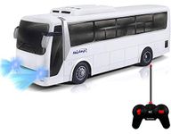 Haktoys Remote Control Passenger Bus Model Car Toy | 4-Ch R/C High Speed Racing Car | Realistic Bus Lights and Rubber Tires | Safe and Durable | Great Present for Kids, Boys, & Girls