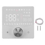 Smart Digital Thermostat with LCD Color Display, Precise Control for Sauna or Underfloor Heating (White)