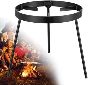 Campfire Tripod for Cooking - Campfire Cooking Equipment, Outdoor Fire Pit Stand, Portable Cast Iron Open Camping Tripod cookware for Dutch Oven,Grill,Lodge,firepit