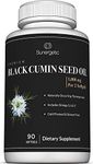 Sunergetic Premium Black Cumin Seed Oil Softgels – 1,000mg of Black Seed Oil Per Serving – Non GMO Cold Pressed Nigella Sativa – Includes Thymoquinone & Omega’s - 90 Softgels