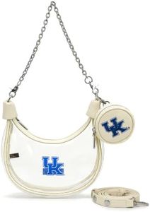 Montana West Kentucky Wildcats Clear Bags for Stadium Events, Crescent Crossbody Purse with Coin Pouch for Women, Half Moon Shoulder Bag for Game Day, Concerts, Gift