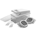 Norpro 838 Big Mouth, Vegetable Slicer/Dicer/Onion Chopper, Steel, White