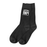 D Design Invent Print! 60th Birthday Gift Socks Men's Funny Present Keepsake for 60 Year Old Size 6-11 Black