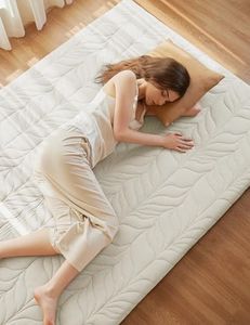 ZonLi Japanese Floor Mattress Futon Mattress King Size, 4" Thicken Roll Up Tatami Mat 100% Cotton Washable Cover, Portable & Foldable Floor Bed Mattress for Sleeping, Dormitory, Adult Kids, Khaki