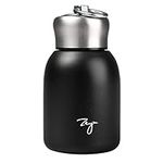 Insulated Water Bottle Portable Mini Flask Leak-Proof Vacuum Drink Bottle for Home, Outdoors, Travel, Sports, 280ML (Black)