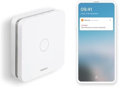 Netatmo - Detector de Monóxido de Carbono Inteligente, WiFi, 10 años de batería, Alarma de 85dB, Pruebas automatizadas, Sin centralita domótica, Certificado EN 50291 y NF, NCO-EC
