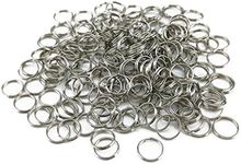 yueton Pack of 200 Nickel Plated Split Ring Chain Part for Connecting Lobster Clasp Charms Links and Other Jewelry (10mm)