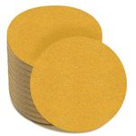 6 Inch - No Hole Hook and Loop Sanding Discs 80 Grit, Random Orbital Sandpaper for Automotive and Woodworking - 100 Pack