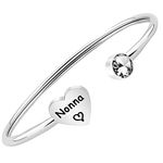 BEKECH Nonna Jewelry Gifts Nonna Cuff Bracelet Italian Grandmother for Nonna Grandmother Gift for Family Nonna New Nonna Gift