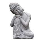 Fenteer Sleeping Statues Ornament Figurine, Garden Buddha Statue Sculpture Indoor/Outdoor Decor for Home,Garden,Patio,Deck,Porch Garden decor