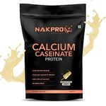 NAKPRO Calcium Caseinate | 27.88g Protein, 5.42g BCAA | Helps in Muscle Recovery | Slow Absorbing, Slow Digesting, Low Carbs Casein Protein Powder (1 Kg, Malai Kulfi)