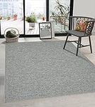 the carpet Calgary - outdoor and indoor rug, waterproof carpet for patio, terrace, conservatory, kitchen or dining room - Grey - 160 x 220 cm