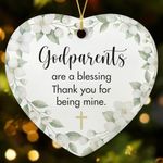 NewEleven Godparents Proposal Gift - Godmother Proposal Gift - Godparents are Blessing, Godfather Gift - Godmother Gift, Gifts for Godparents, Baptism Decoration Gifts - Ceramic Christmas Ornaments