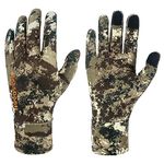 BASSDASH Men’s Camo Hunting Gloves UPF 50+ Lightweight Touchscreen Gloves for Warm Weather Fishing Hiking Outdoor Activities