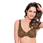 Enamor F035 Minimizer Full Support Bra - Non-Padded Wired High Coverage - Buff