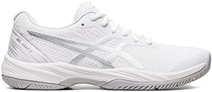 ASICS Women's Gel-Game 9 Tennis Shoes, 9, White/Pure Silver