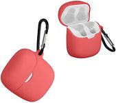 kwmobile Case Compatible with JBL Tune 220TWS / 225TWS Case - Silicone Cover Holder for Earbuds - Dark Red