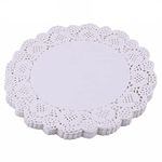 100PCS White Lace Paper Doilies 10 inch Round Paper Doilies Disposable Paper Placemats for Cakes, Desserts, Tableware Food Decoration