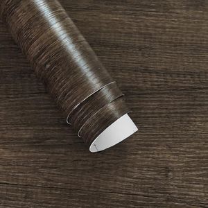 Boobest 48"x354.3" Extra Wide Thick Rustic Wood Contact Paper Peel and Stick Brown Dark Wood Grain Wallpaper Self Adhesive Waterproof Vintage 3D Wood Look Wallpaper for Bathroom Kitchen Wall Furniture