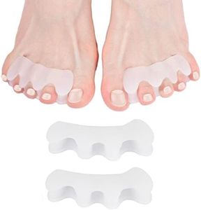 Relax Tony Gel Toe Separators, Spreaders & Straighteners | Hammer Toe Separator to Relieve Foot Pain & Correct Toes | Toe Spacers for Feet with Overlapping Toes | Bunion Corrector for Women & Men