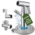 Handheld Bidet Toilet Sprayer, Stainless Steel Bathroom Personal Hygiene Bidet Sprayer Set, Baby Cloth Diaper Sprayer with Adjustable Pressure Control, Perfect for Family Use (stainless steel)
