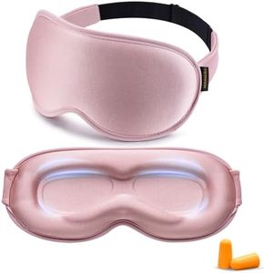 Sleep Mask for Women Men - 3D Contoured Cup, Weighted Sleep Mask, Light Blocking, Soft Memory Foam, Headache Relief, Night Shift Nurse, Travel, and Long Flight Essentials(Pink)