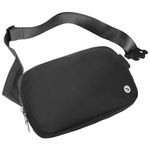 BALEAF Belt Bag for Women HumBag Fanny Pack Crossbody Adjustable Strap Everywhere Waist Packs Workout Running 2L Black