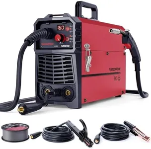 ARCCAPTAIN 160A MIG Welder 110V 220V 4 in 1 Welding Machine Gas MIG, Gasless MIG Flux Core Welder, Lift TIG, MMA Stick Welder, Welder Machine with Synergy for Beginner IGBT Inverter Portable Welder