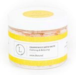 Grapefruit Bath Salts, Luxury Bath Salts Soak with the Dead Sea, Himalayan, Epsom Bath Salts, 10 oz Pampering Relaxation Bath Salt, All Natural, non GMO, Handmade by Lizush