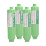 PEAKTOW PTR0032 RV Marine Inline Water Filter, NSF Certified, Reduces Odors, Bad Taste, Rust, Sands, 4 Pack